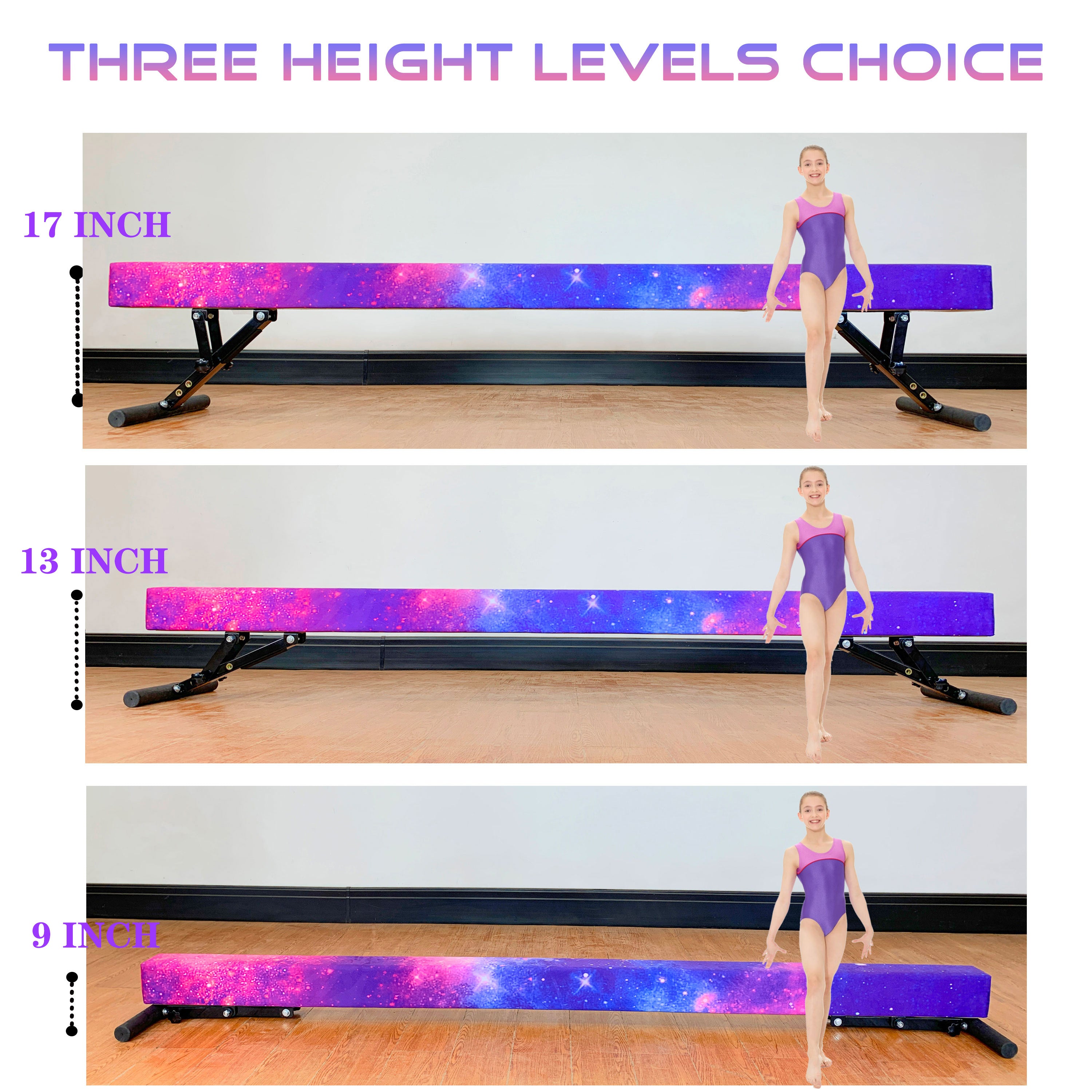 Gymnastic Balance Beam - Adjust Height