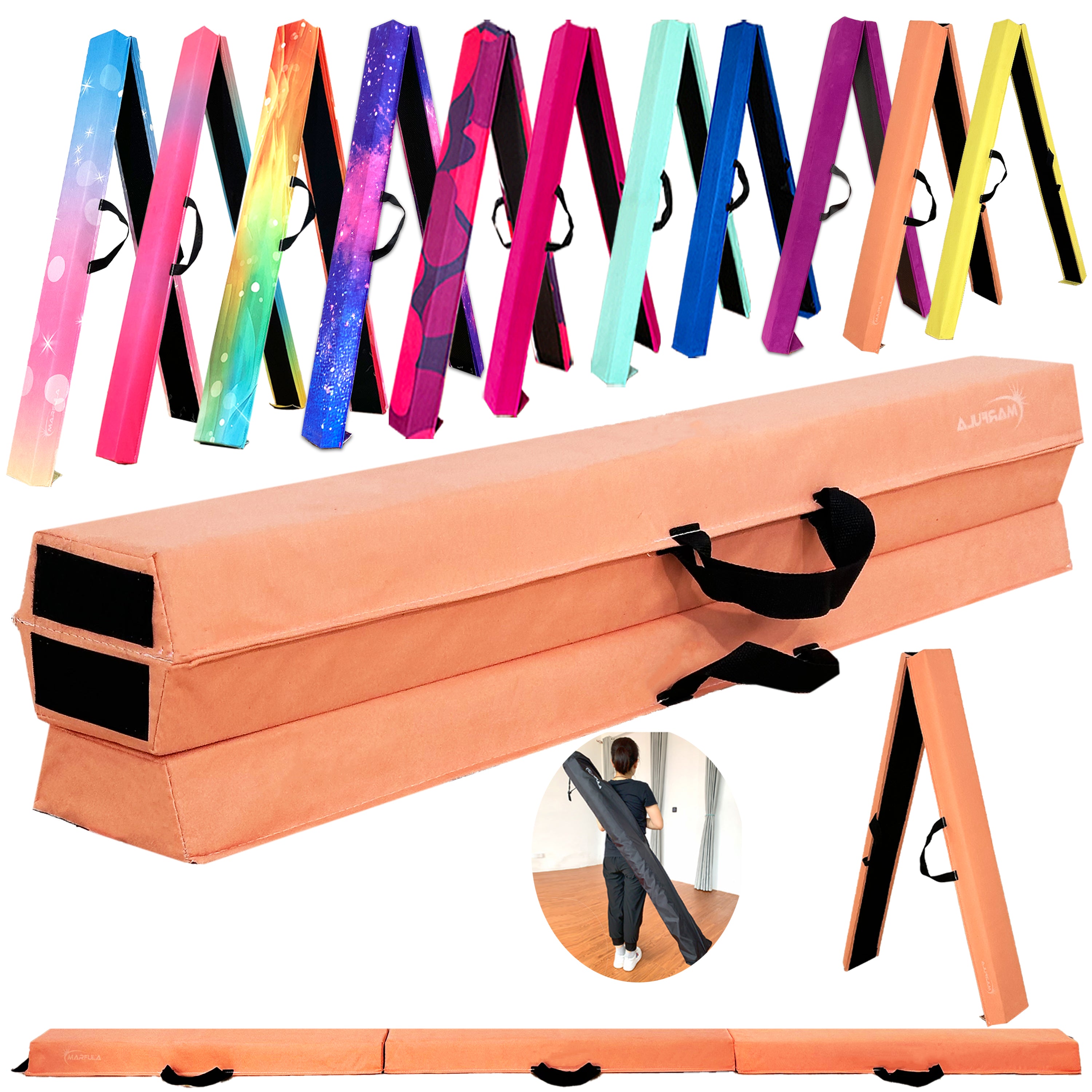 Fold Gymnastic Beam- Suede+EVA