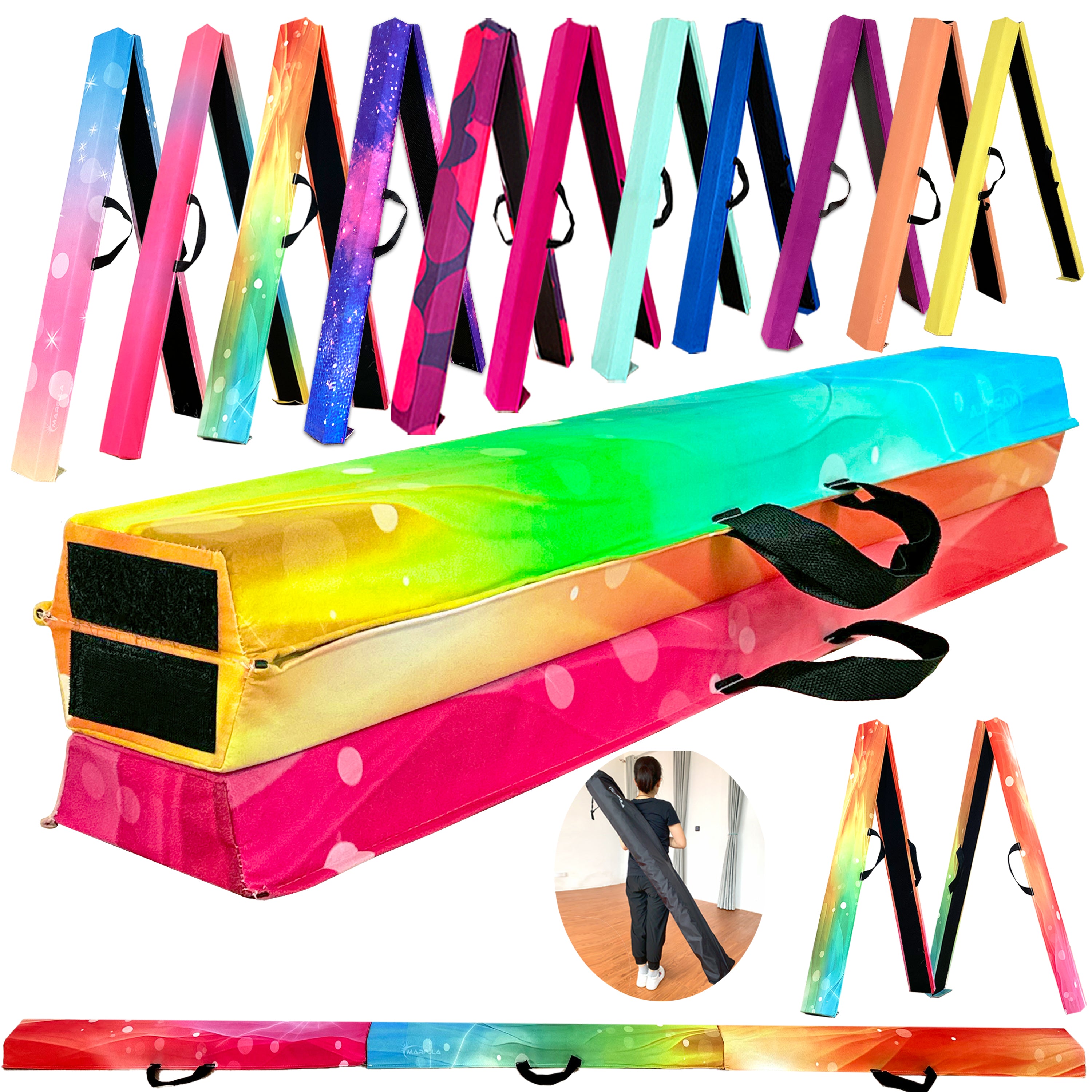 Fold Gymnastic Beam- Suede+EVA