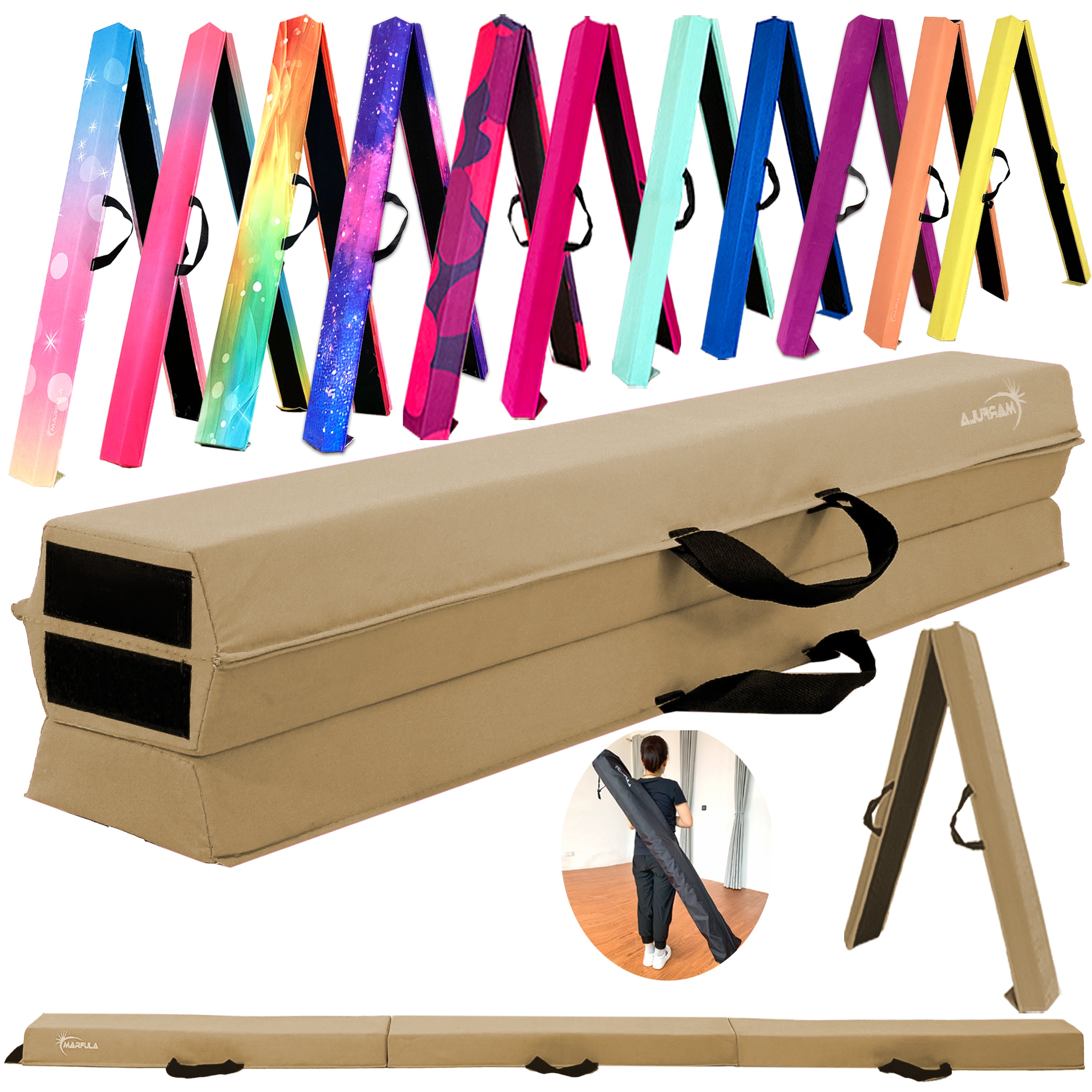 Fold Gymnastic Beam- Suede+EVA