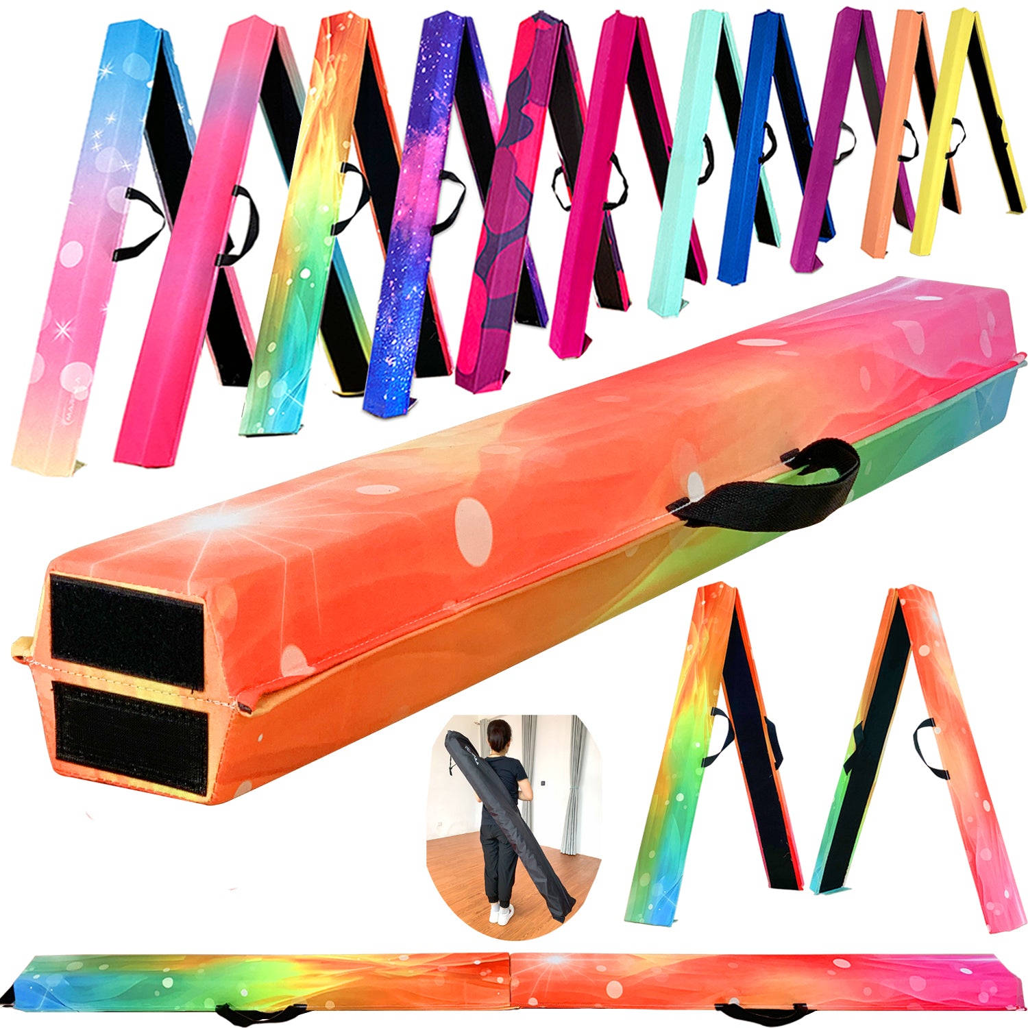 Fold Gymnastic Beam- Suede+EVA