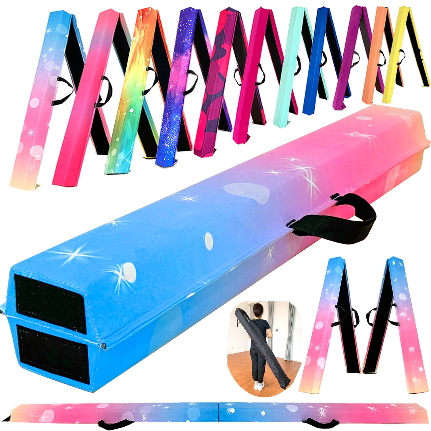 Fold Gymnastic Beam- Suede+EVA