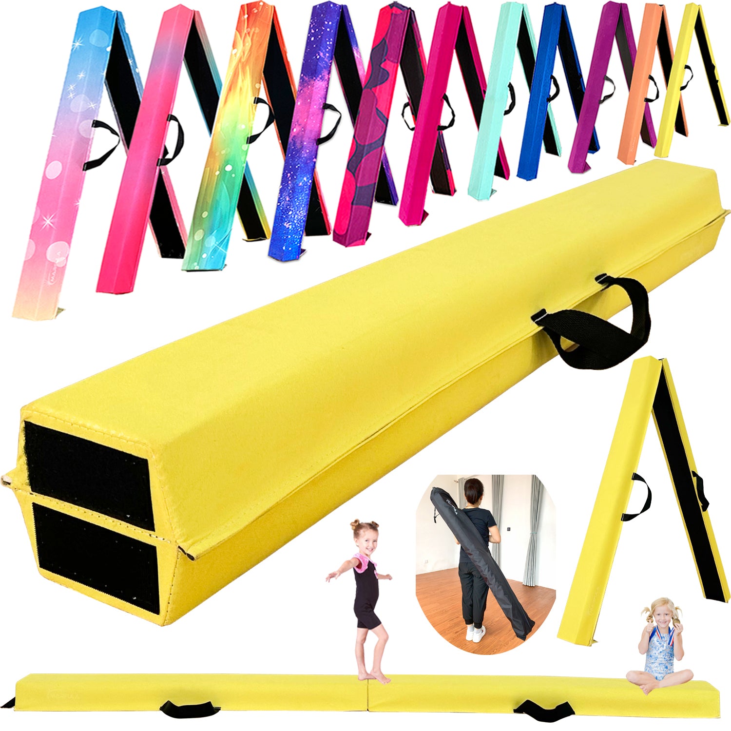 Fold Gymnastic Beam- Suede+EVA