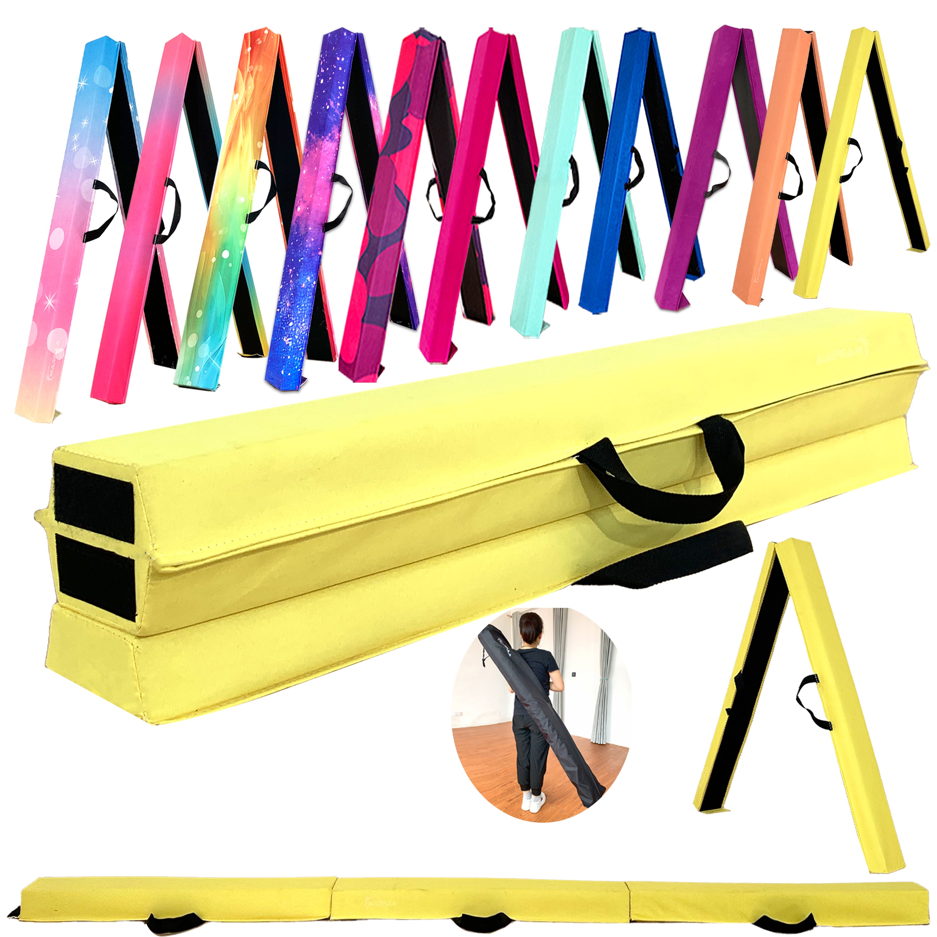 Fold Gymnastic Beam- Suede+EVA