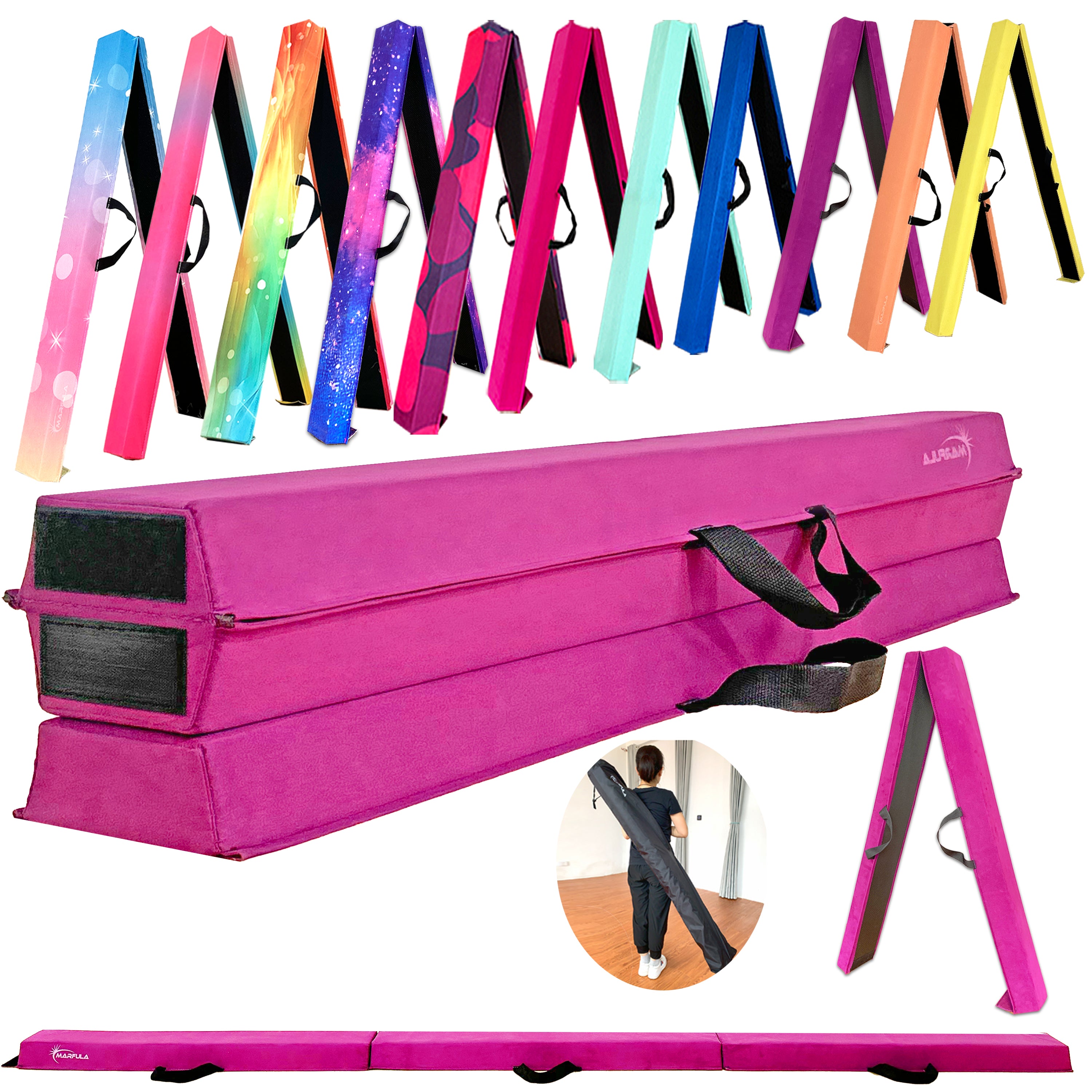 Fold Gymnastic Beam- Suede+EVA