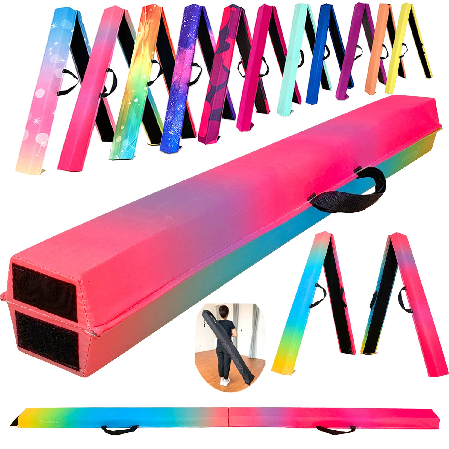 Fold Gymnastic Beam- Suede+EVA