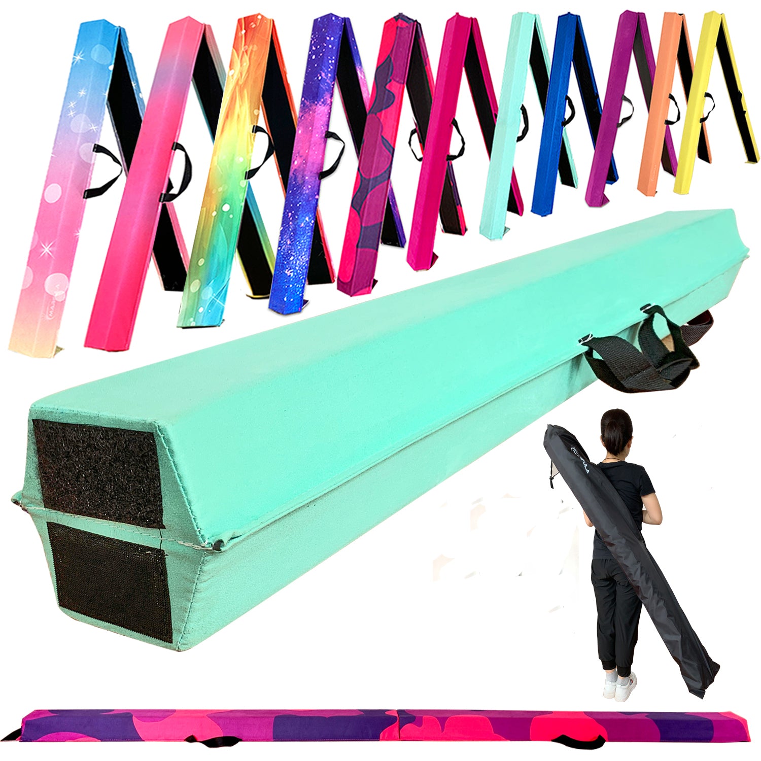 Fold Gymnastic Beam- Suede+EVA