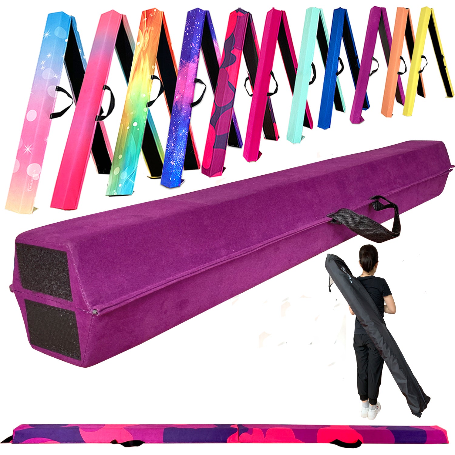 Fold Gymnastic Beam- Suede+EVA